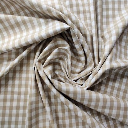 Picture of Arvind Mens Checked Unstitched Shirtings Fabric (Brown/White, 1.60 Meters)